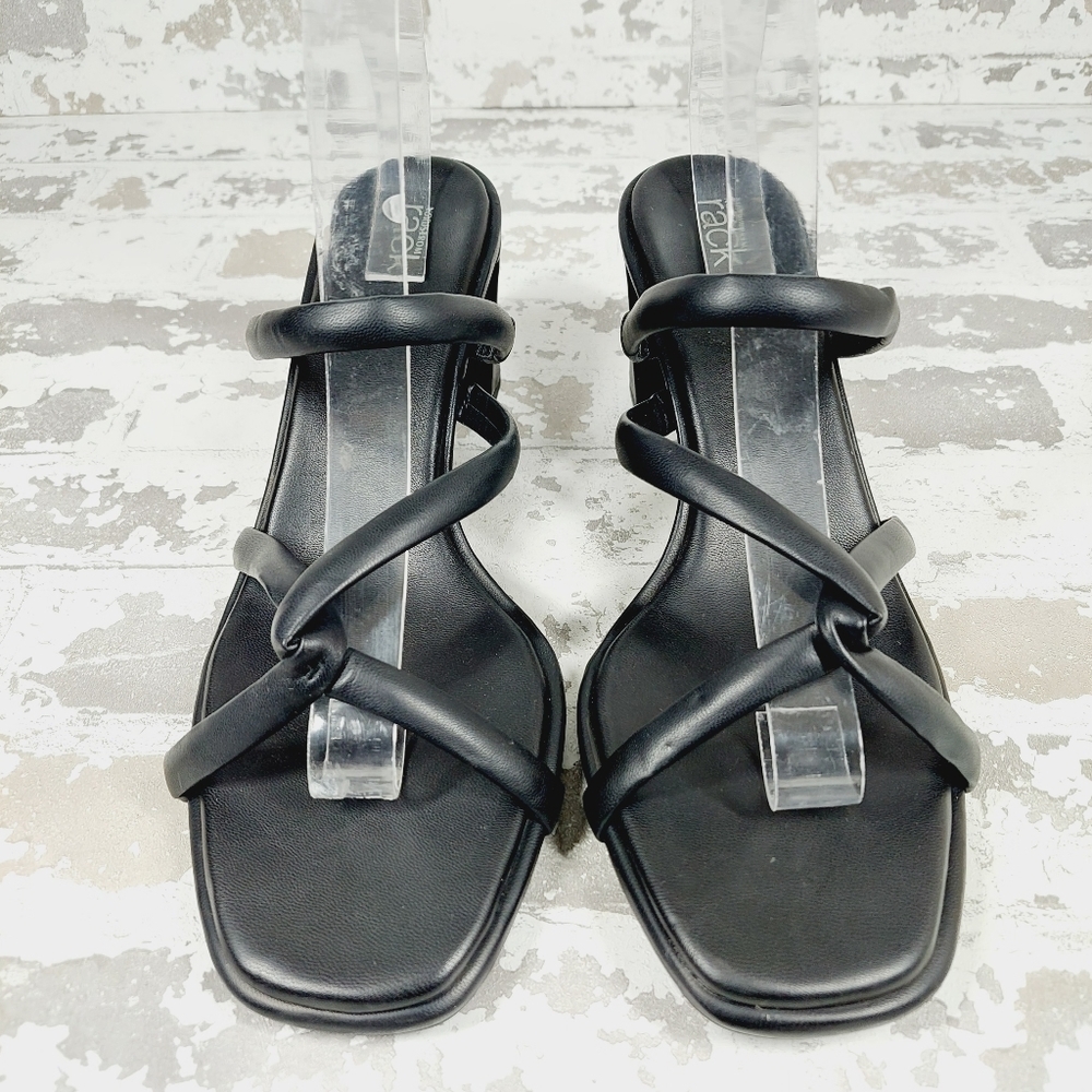 NEW Nordstrom Rack Layla Strappy Heeled Sandal In Black M989 - Picture 3 of 14